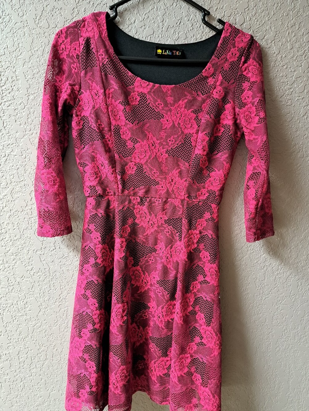 Pink Lace Dress By Luna Tiks